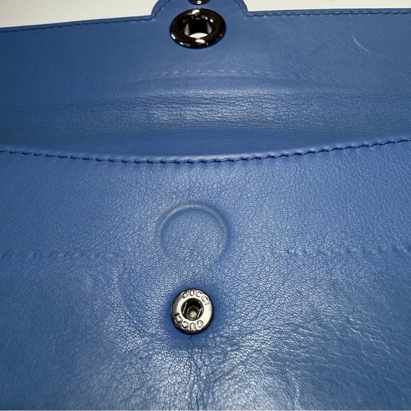 Gucci Blue Leather Wallet with Silver Hardware - Picture 6 of 12